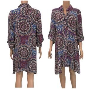 Cupio medium 1/2 sleeve printed shirt dress D4 2489